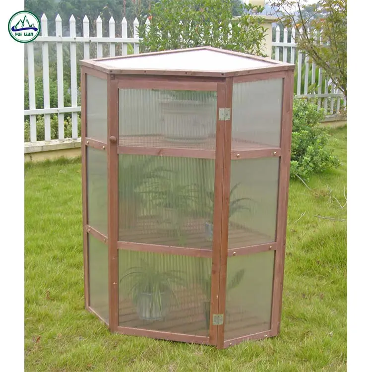 Chinese Fir wood frame Garden Greenhouses for Garden Supplies