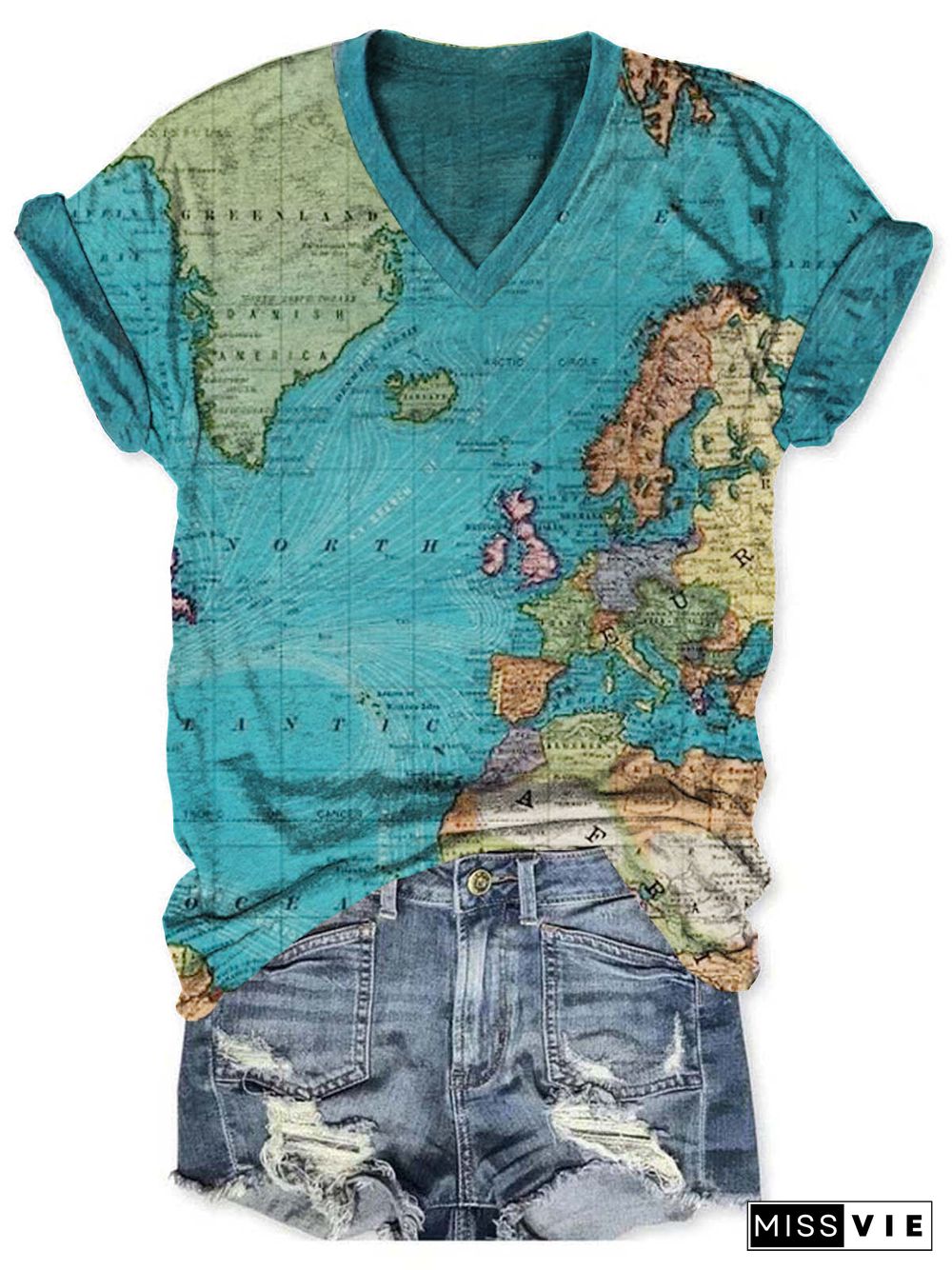 World map women T-Shirt