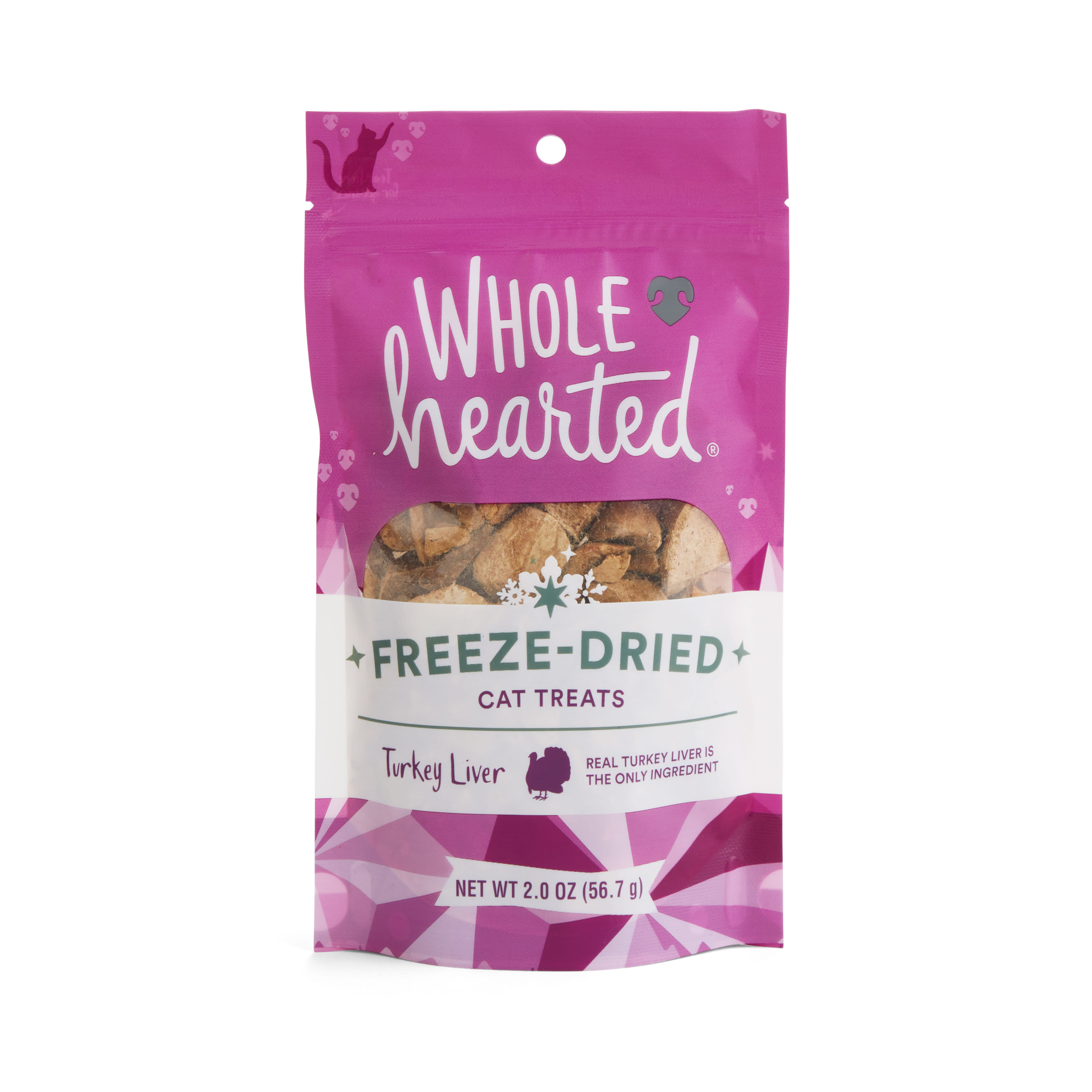 WholeHearted Turkey Liver Freeze-Dried Cat Treats， 2 oz.