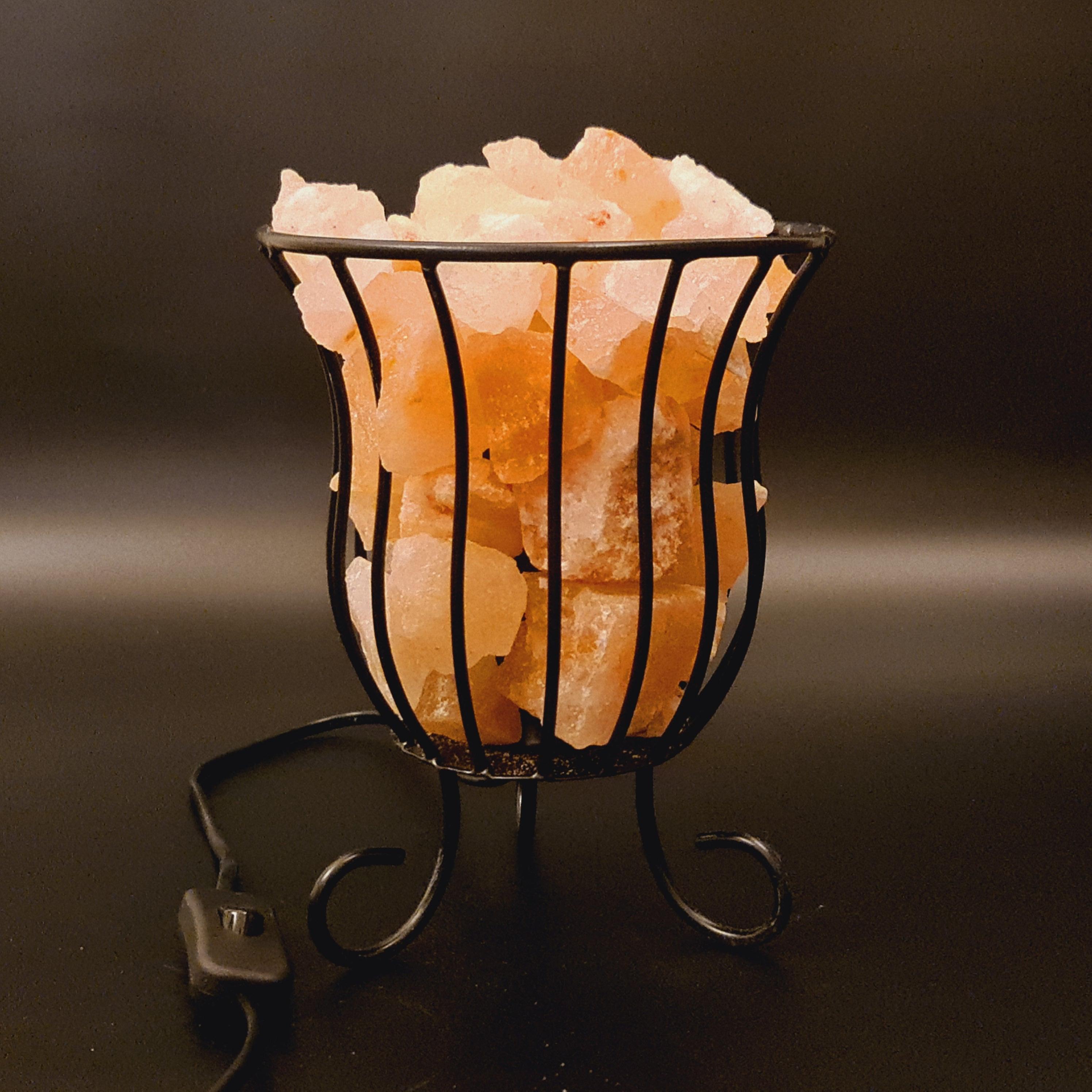 Himalayan salt lamp - metal baskets