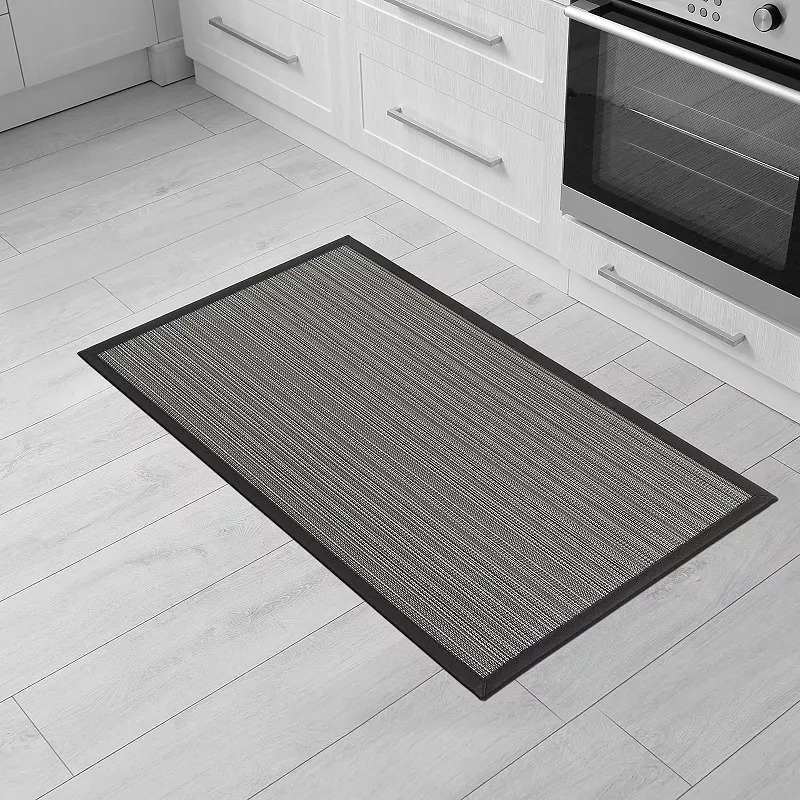 World Rug Gallery Stripe Textline Anti-Fatigue Mat