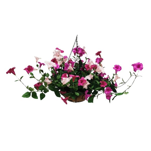 Faux Floral Hanging Basket