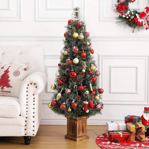 4.5 Ft Christmas Tree，PreLit Christmas Tree