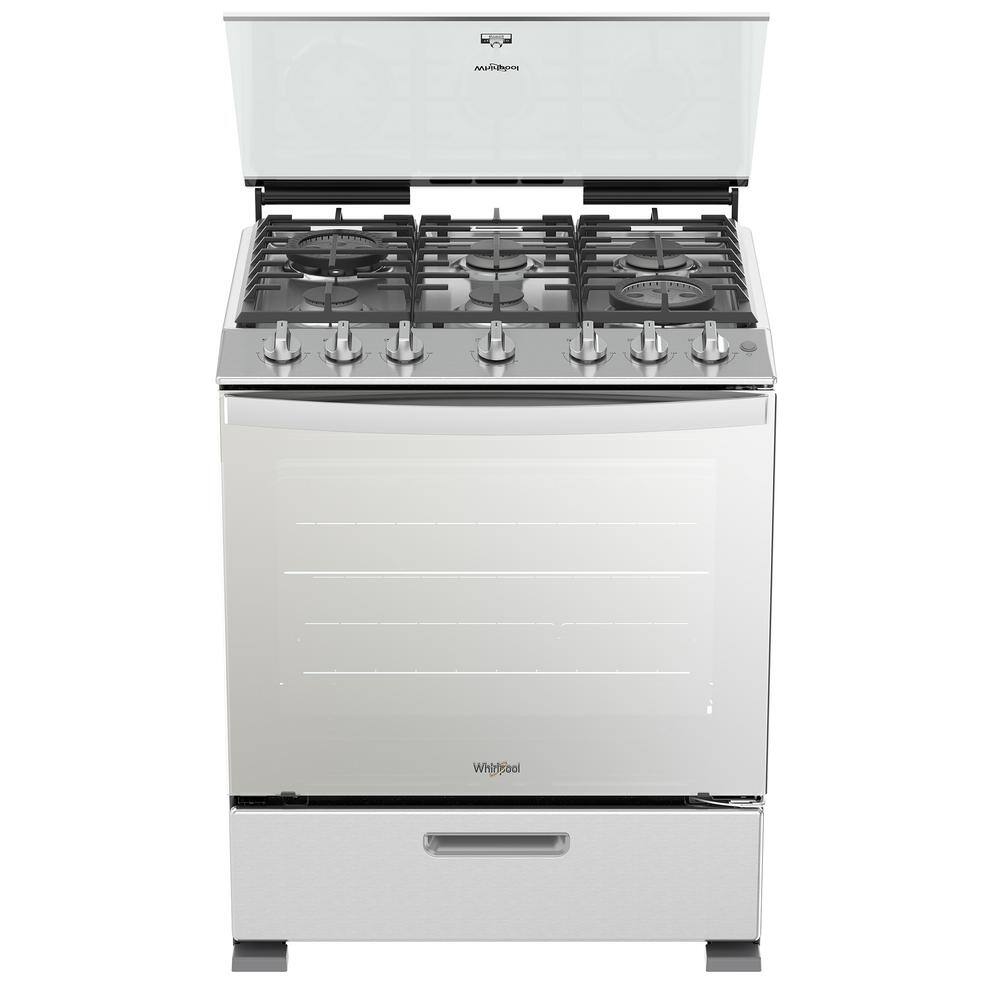 Whirlpool 30 in. 5.1 cu.ft. Gas Range with Self-Cleaning in. Stainless Steel LWFR7200S