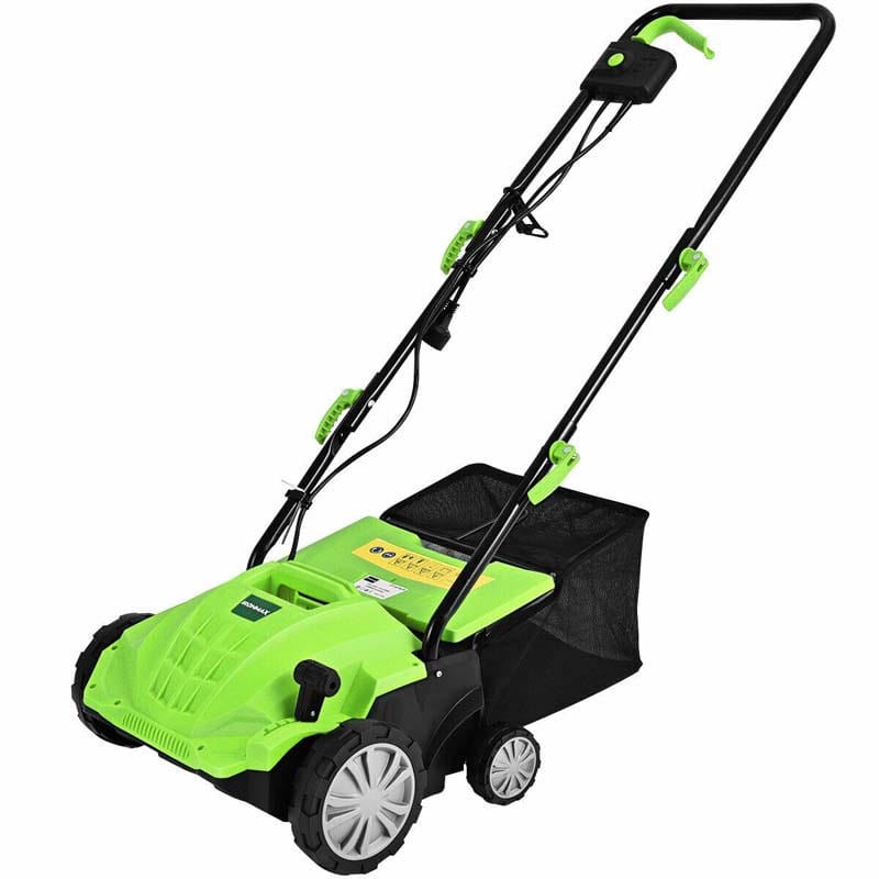 2-in-1 Electric Lawn Dethatcher & Scarifier, 12 Amp 13