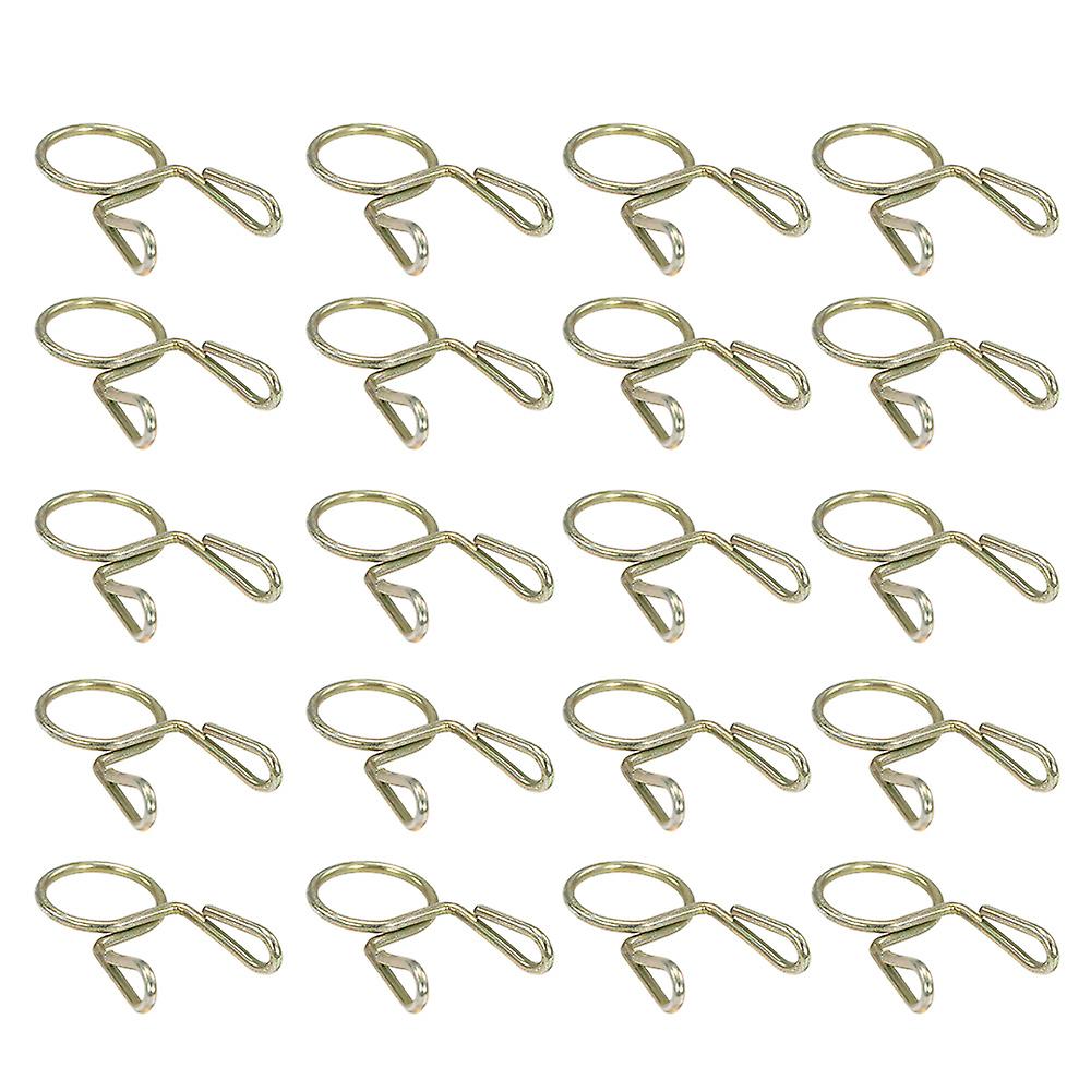 20 Pcs 20x Fuel Line Hose Tubing Spring Clip Clamp 7mm For Motorcycle Atv Scooter