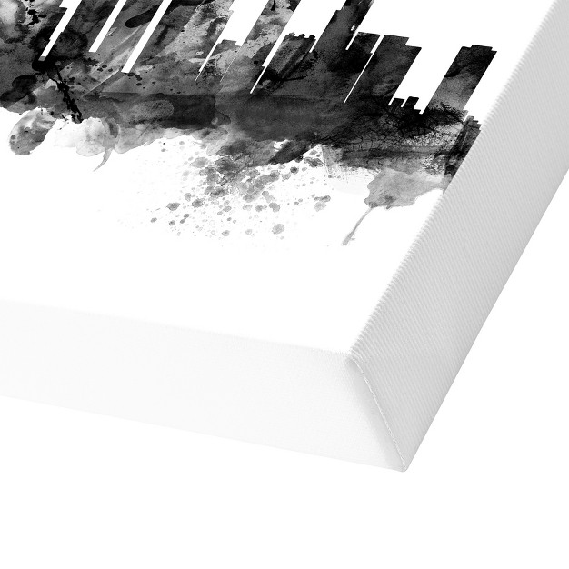 Americanflat Modern Minimalist Chicago Illinois Skyline New 1 By Michael Tompsett Wrapped Canvas