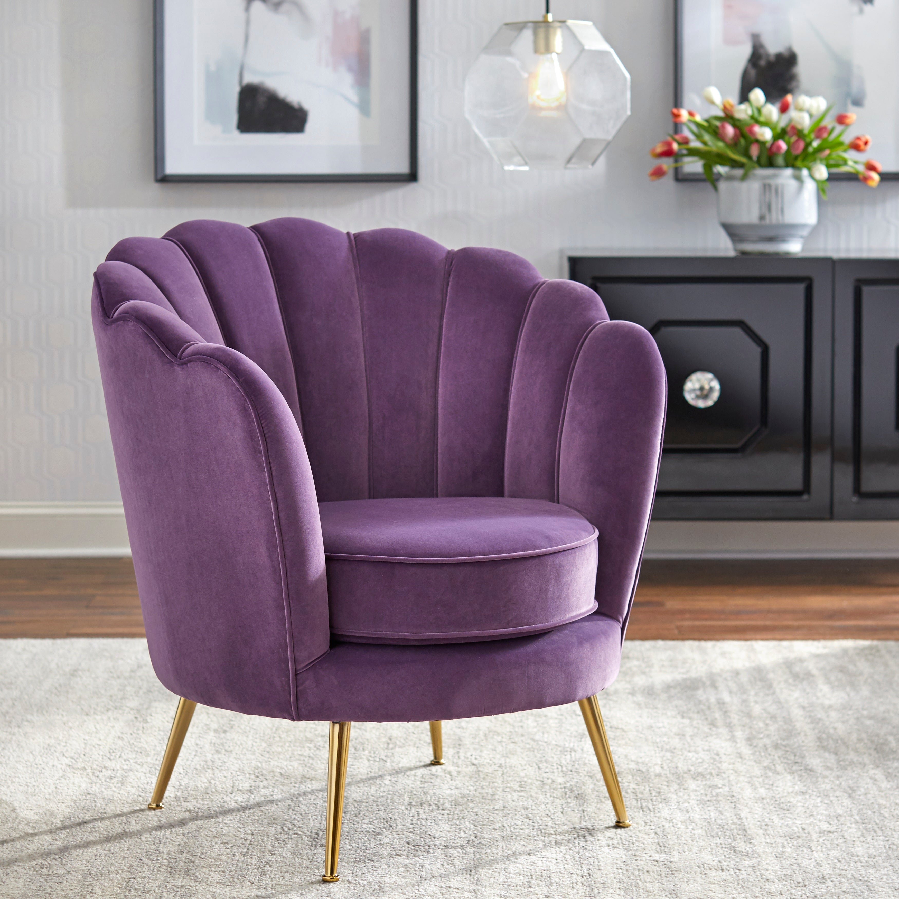 angelo:HOME Arm Chair - Twila in Plum