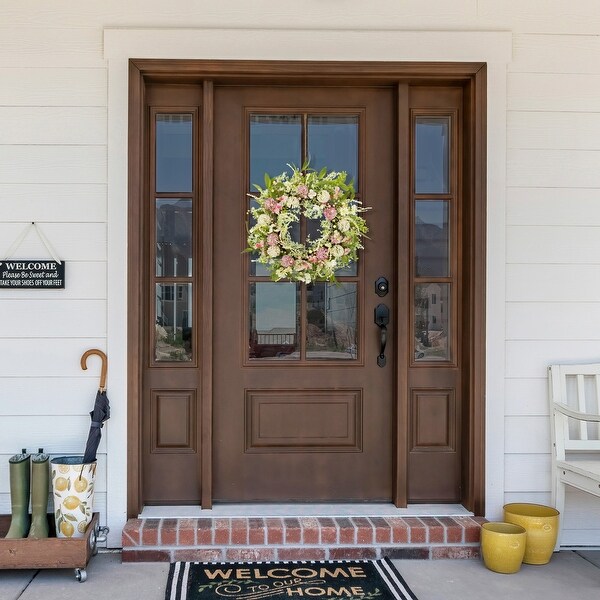 Hydrangea and Berry Floral Spring Wreath