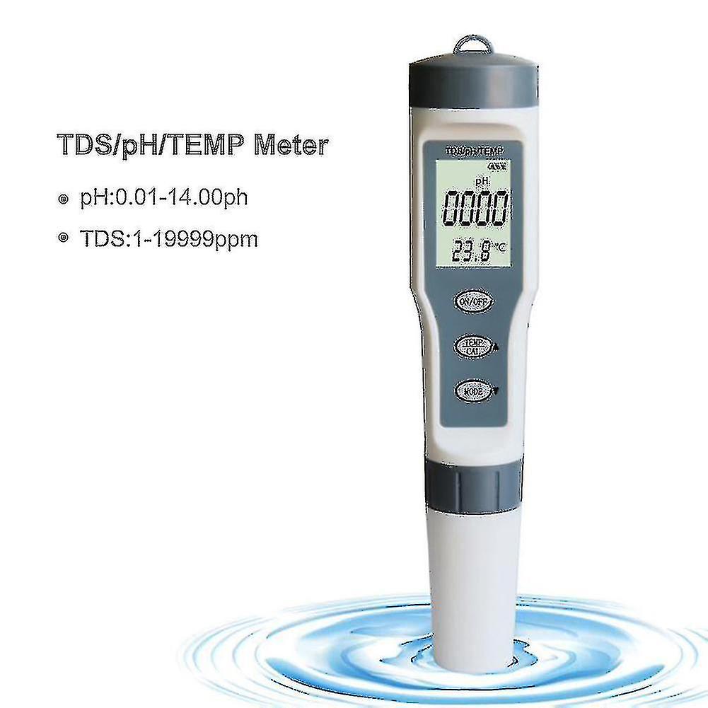 3 In 1 Pen High Tds/ph/temp 0-14 Ph Measurement Ran For Swimming Pool -