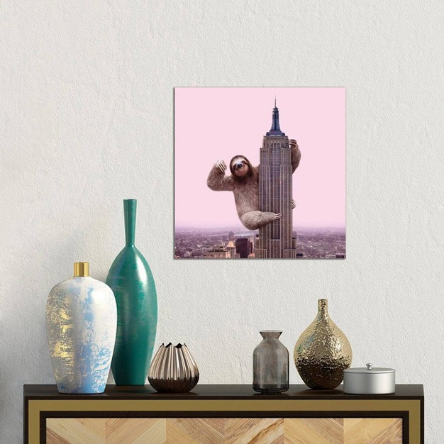 King Sloth By Paul Fuentes Unframed Wall Canvas Icanvas