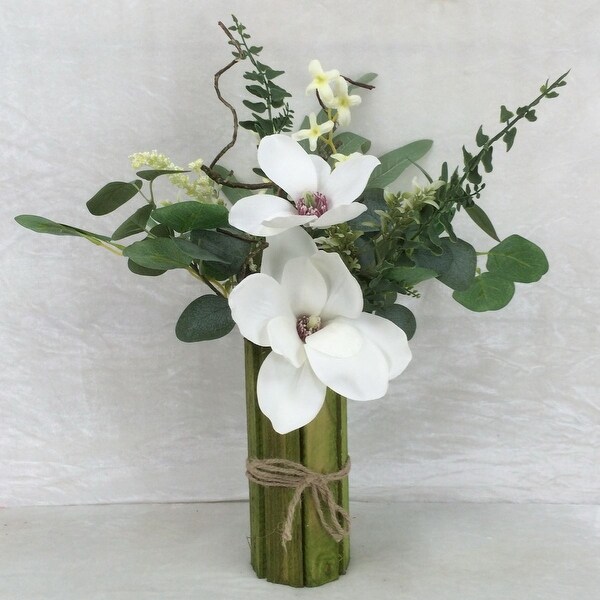 White Flowers And Greenery Bouquet Artificial Flowers