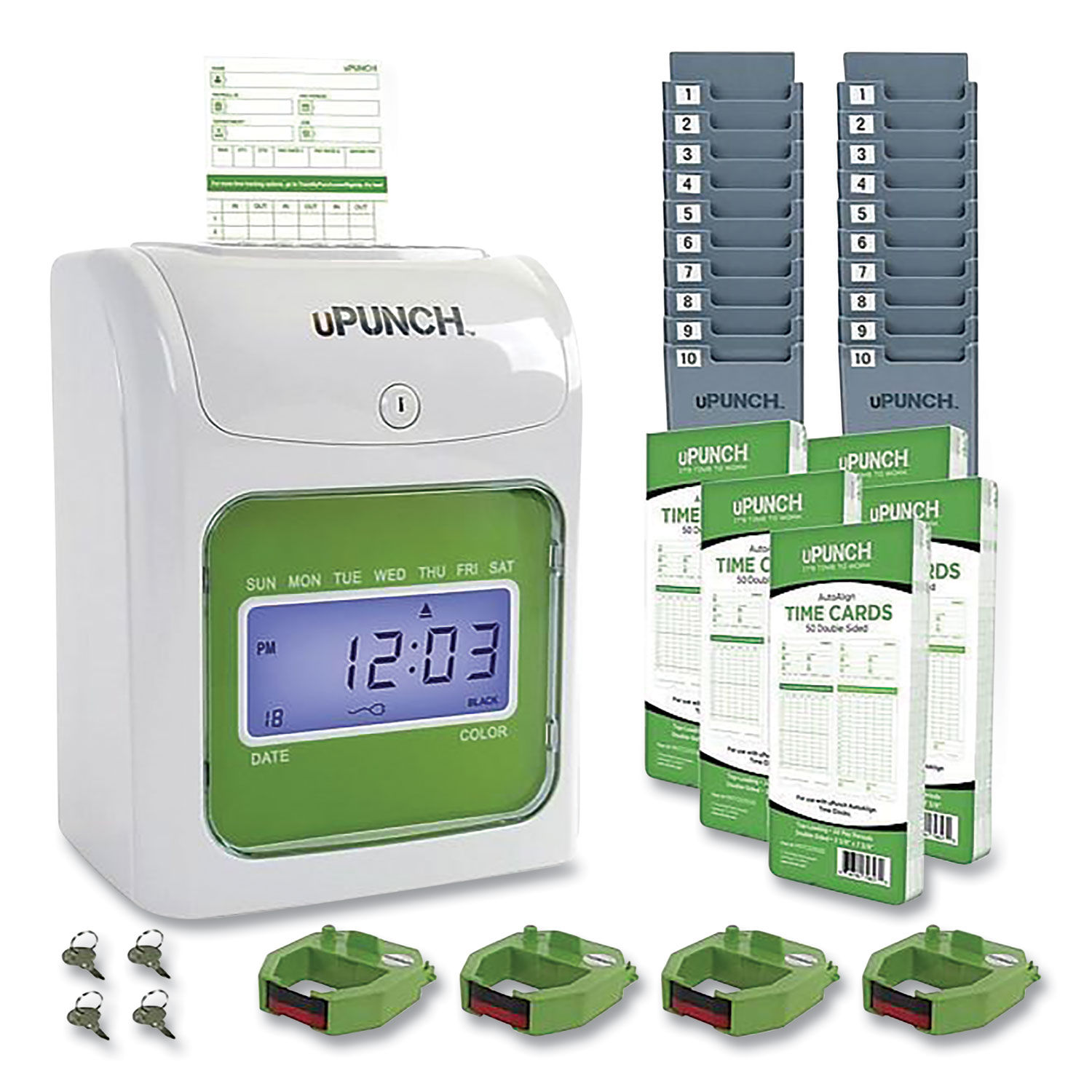 UB1000 Electronic Non-Calculating Time Clock Bundle by uPunchandtrade; PPZUB1000