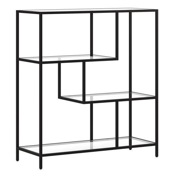 Isla 40'' Tall Rectangular Bookcase in Blackened Bronze