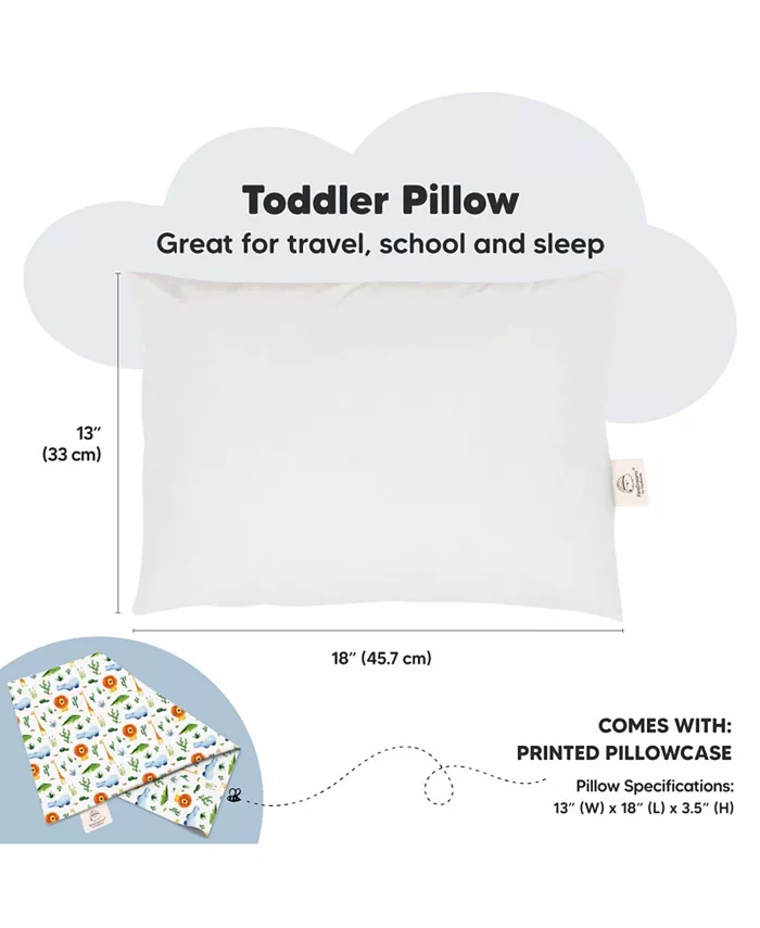 KeaBabies Toddler Pillow with Pillowcase， Small Kids Pillow for Sleeping