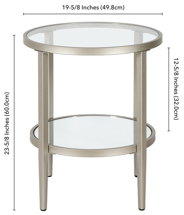 Henn ampHart 20 quotBlackened Bronze Metal/Glass Side Table   Contemporary   Side Tables And End Tables   by Homesquare  Houzz