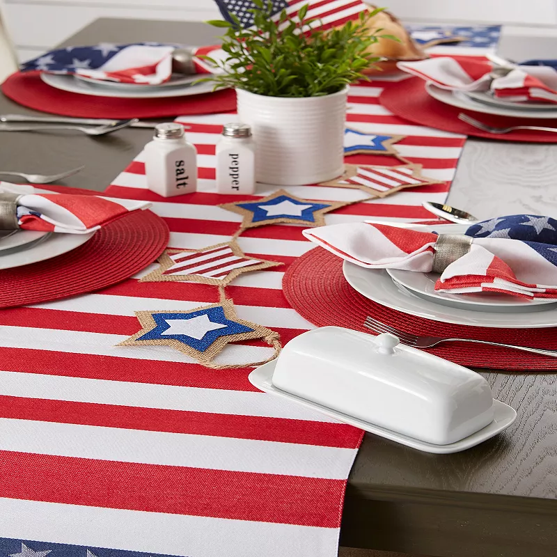 72 Americana Fourth of July Rectangular Table Runner