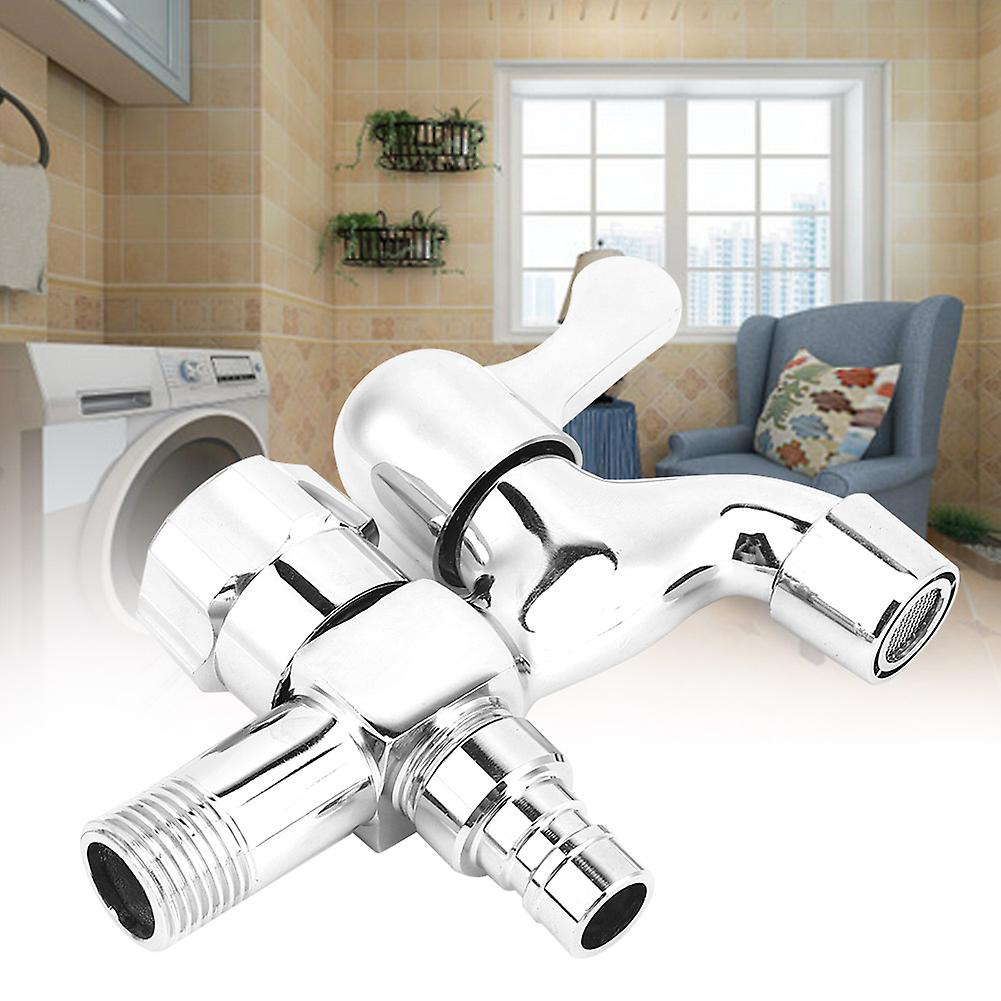 G1/2in Copper Multifunctional Dual Use Quick Open Faucet Washing Machine Mop Pool Water Tap