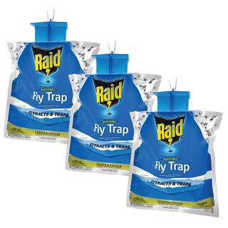 Raid Disposable Fly Trap (3-Pack) FLYBAG-RAID