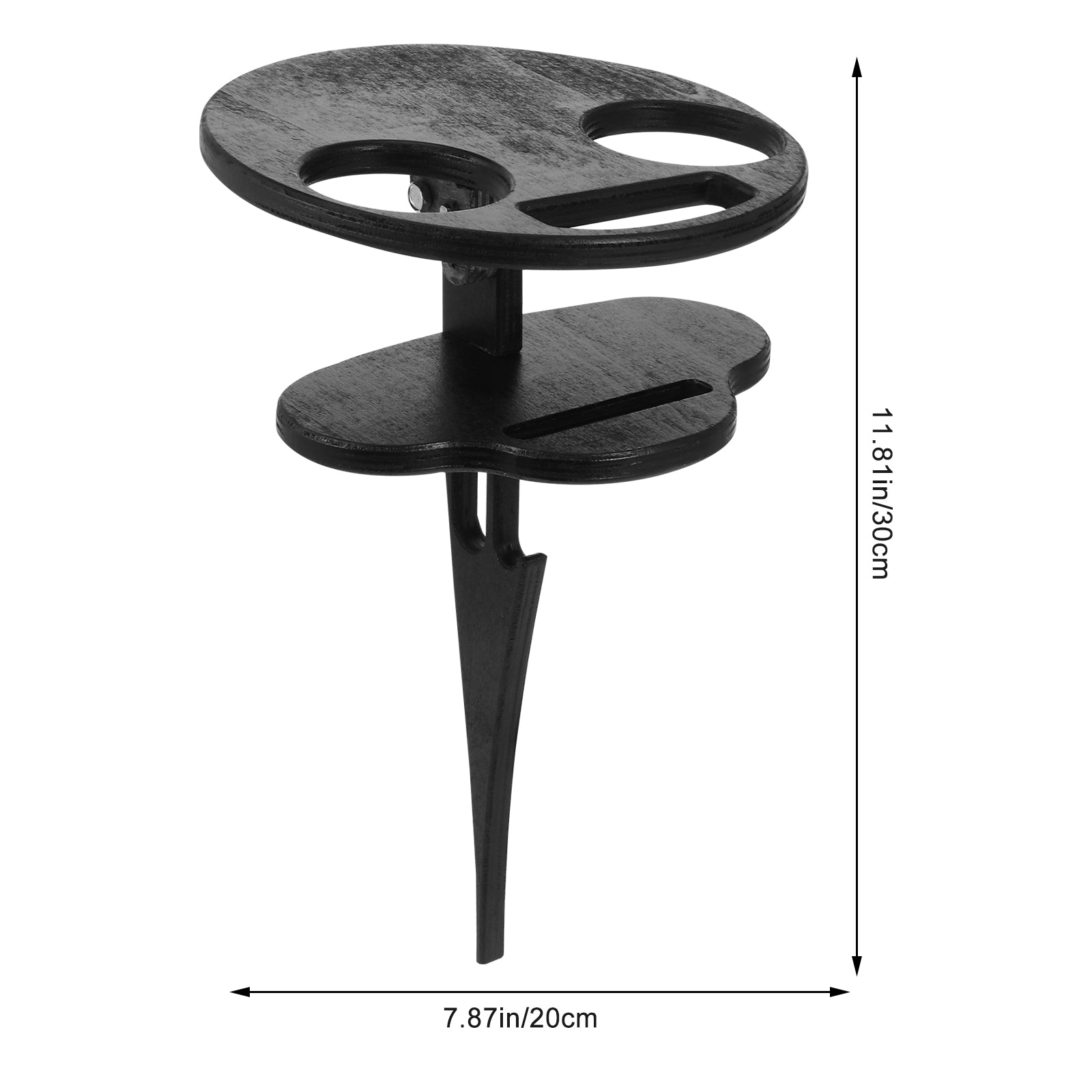 HOMEMAXS 1Pc Outdoor Wine Table Portable Courtyard Round Table Double-layer Small Table