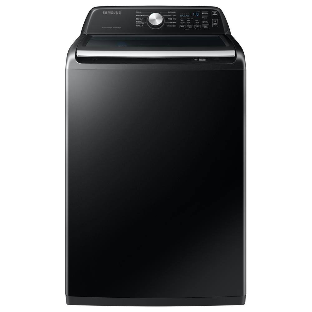  4.7 cu.ft. Large Capacity Smart Top Load Washer with Active WaterJet in Brushed Black WA47CG3500AV