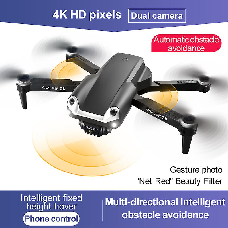 Obstacle Avoidance Drone Four-axis Aerial Photography Aircraft Fixed Height Dual-lens 4k Aerial Photography Toy Drone Folding Aircraft