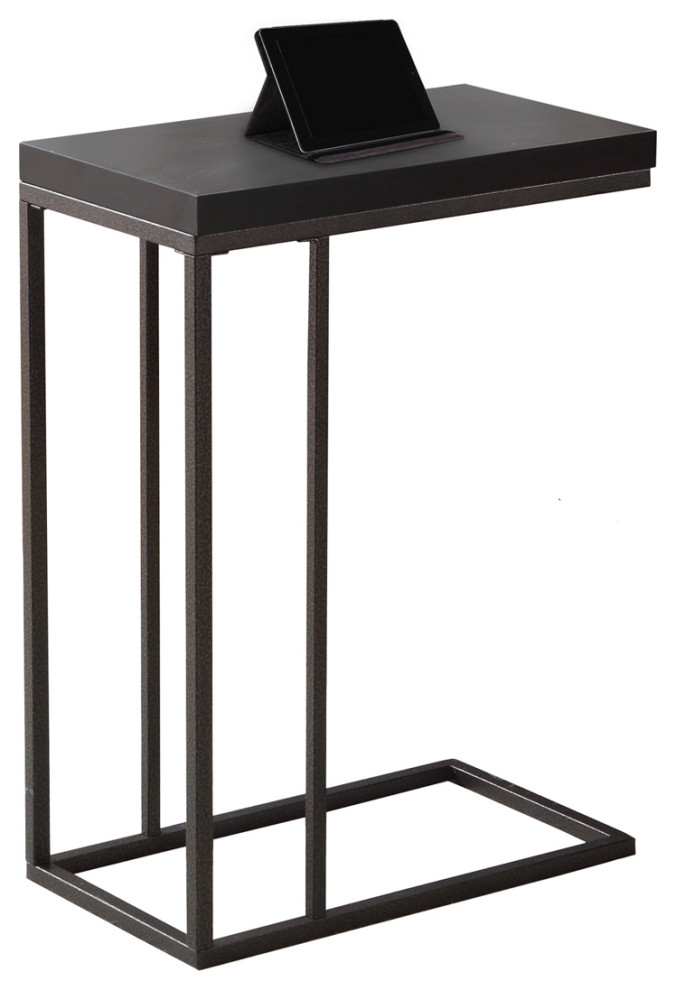 HomeRoots 18.25 quotx 10.25 quotx 25.25 quotCappuccino Particle Board Metal Accent Table   Transitional   Side Tables And End Tables   by Global Discount Store LLC  Houzz