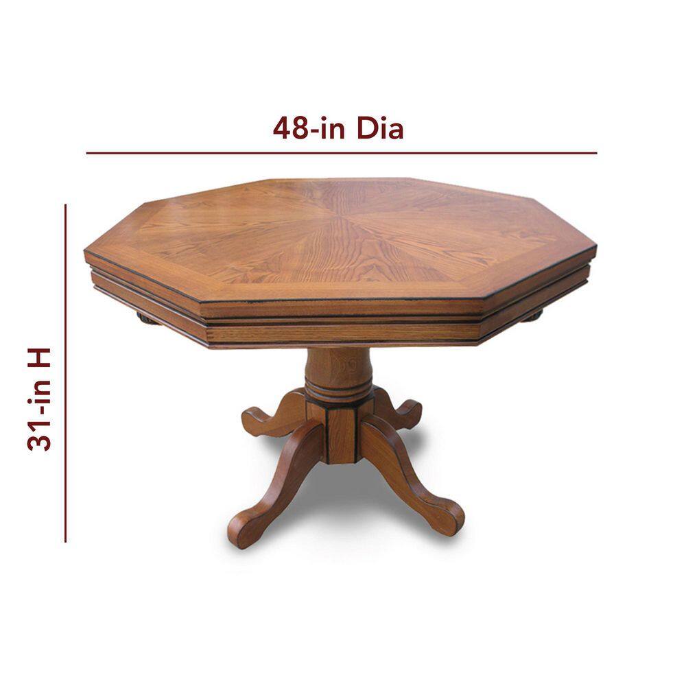 Hathaway Kingston Oak 3 in. -1 Poker Table BG2351T