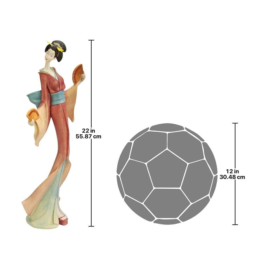 Design Toscano Japanese Maiko Geisha Fan Dancer Statues: Oyuki