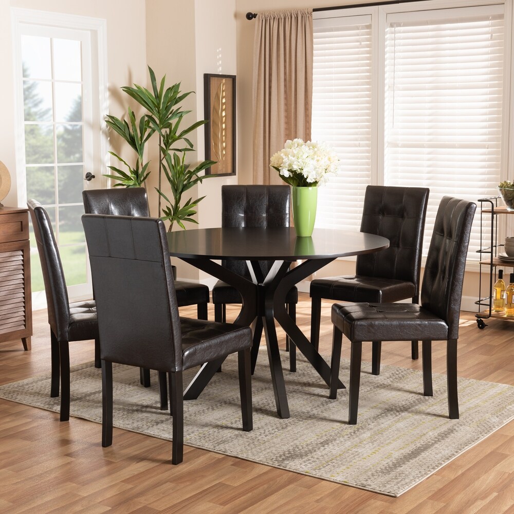 Marie Modern and Contemporary 7 Piece Dining Set