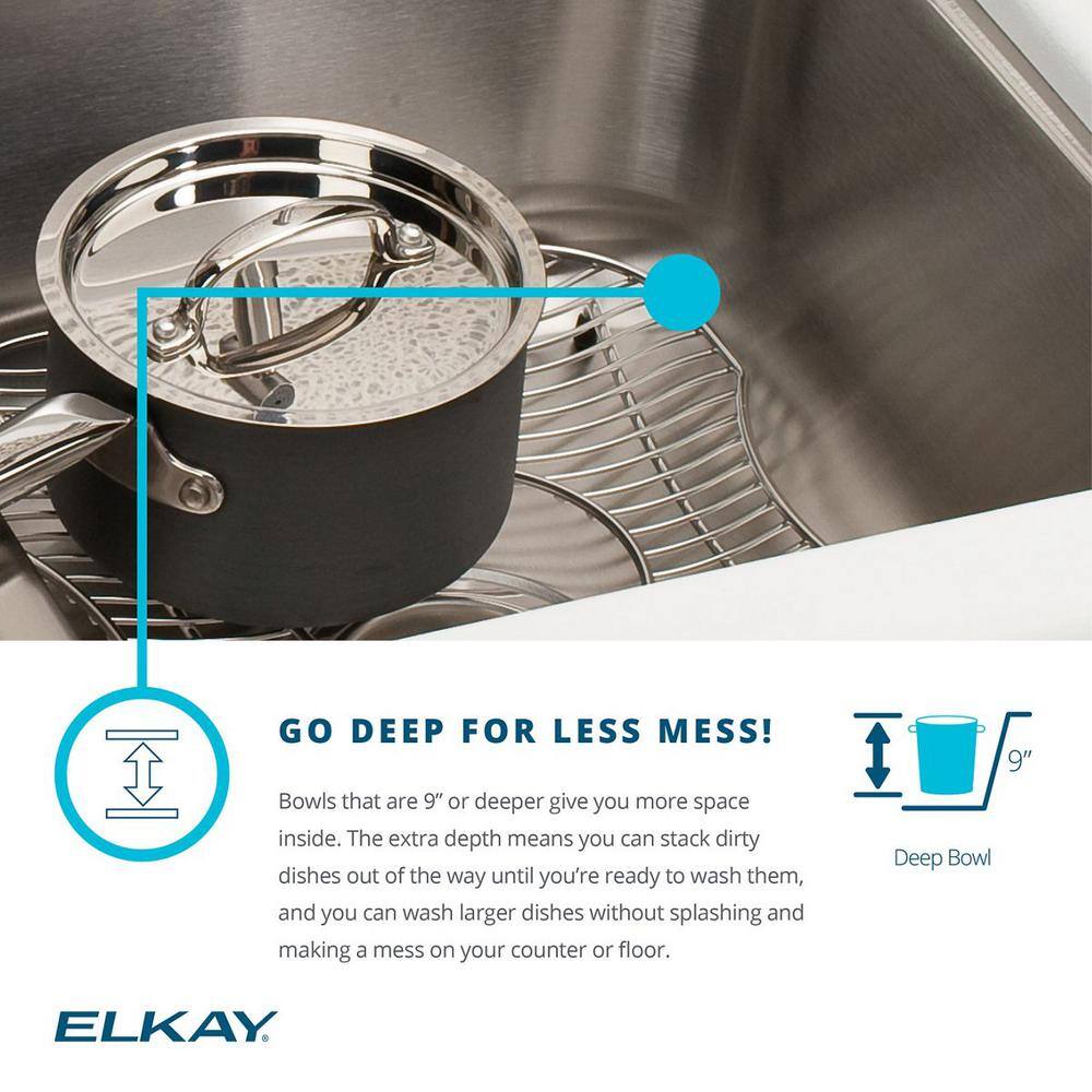 Elkay Crosstown Drop-InUndermount Stainless Steel 33 in. 2-Hole Double Bowl Kitchen Sink with Bottom Grids HDDB332292F