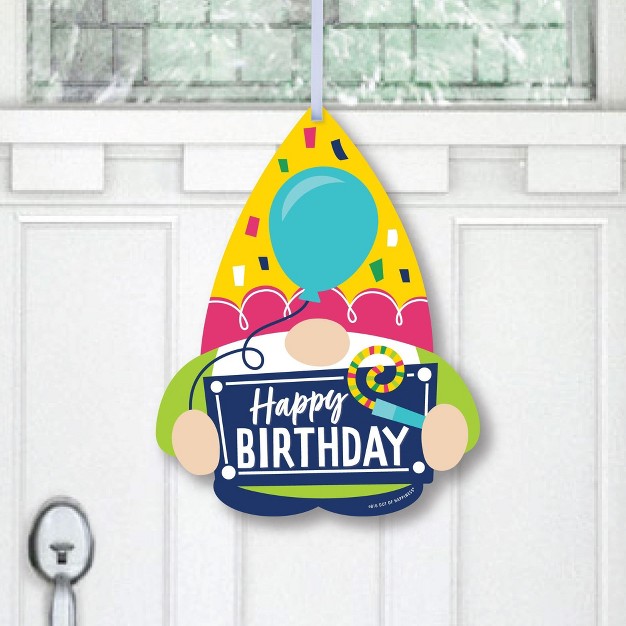 Big Dot Of Happiness Gnome Birthday Hanging Porch Happy Birthday Party Outdoor Decorations Front Door Decor 1 Piece Sign