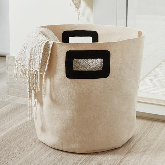 PURE Design N0990 Canvas Bag with Black Suede Hand...