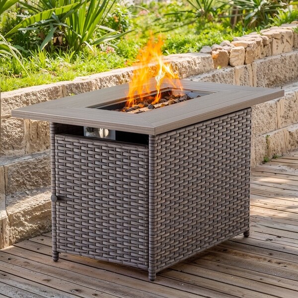 Outdoor 41 Inch Propane Gas Fire Pit Table