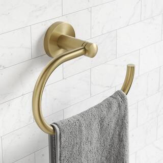 KRAUS Elie Bathroom Towel Ring in Brushed Gold KEA-18825BG