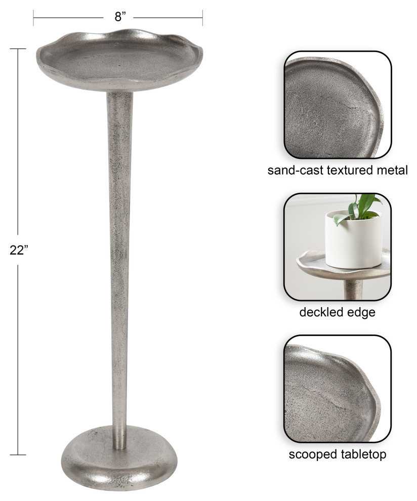 Alessia Round Drink Table   Contemporary   Side Tables And End Tables   by Uniek Inc.  Houzz