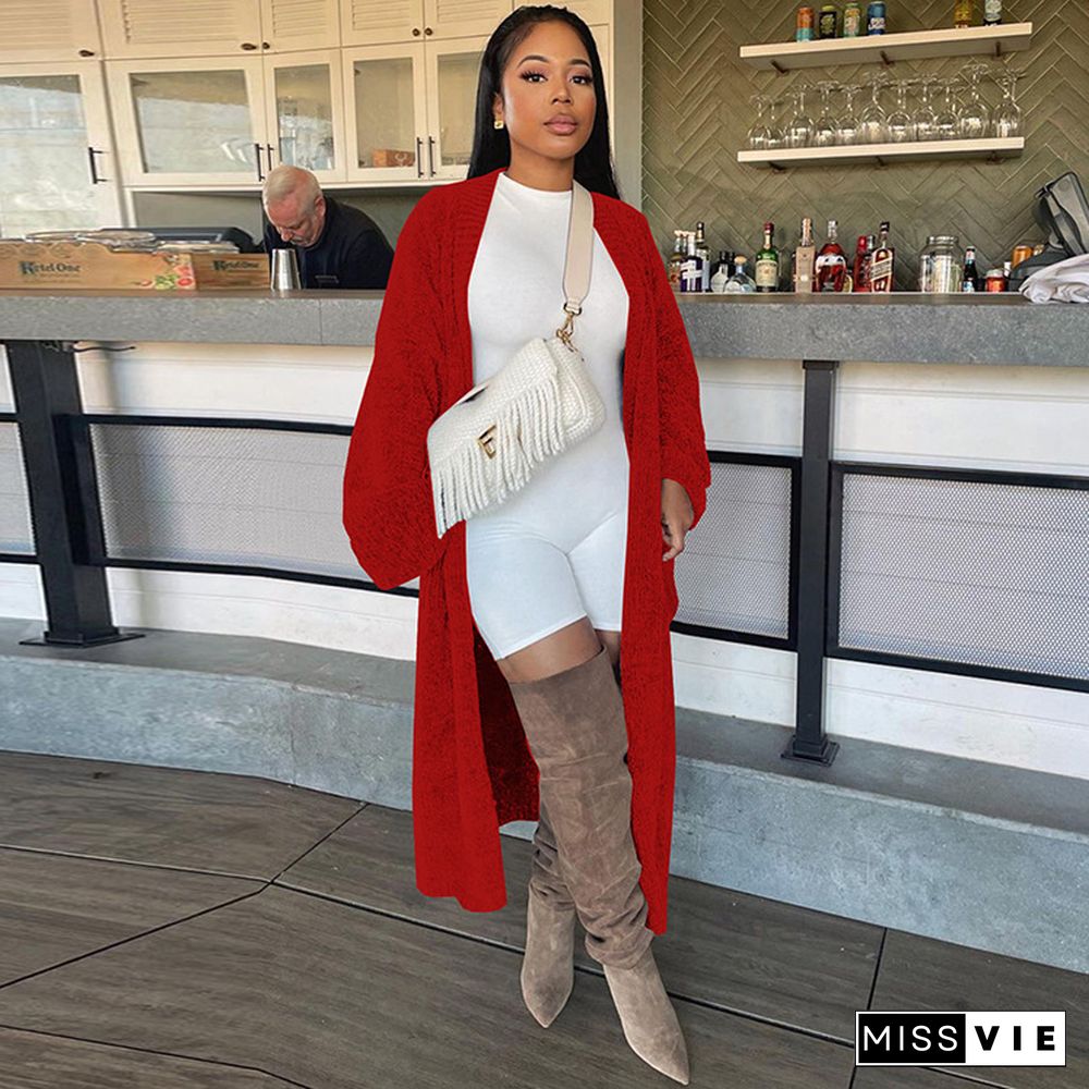 Oversize Long Sweater Cardigans Jacket Coat