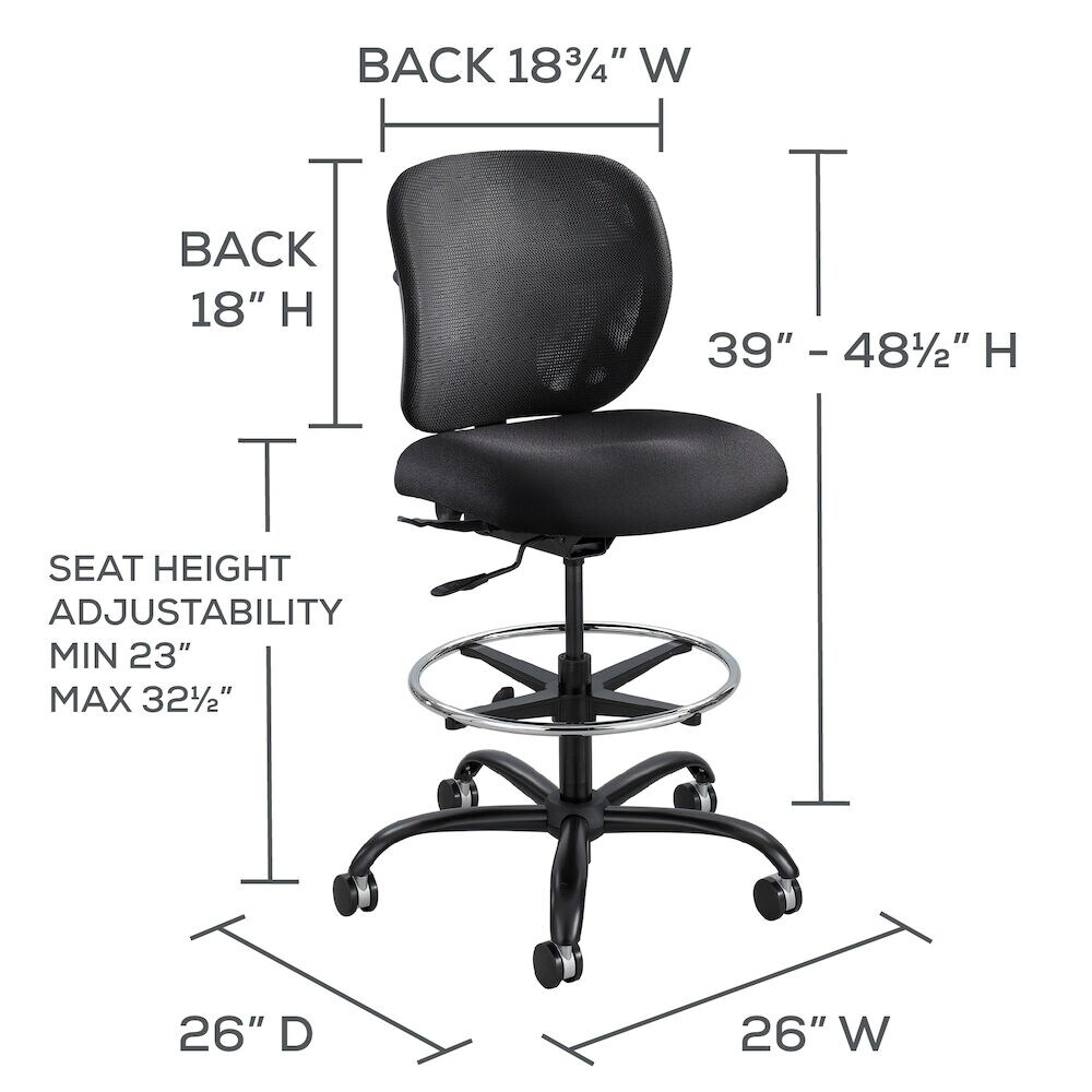 Big   Tall Office Chair and Extended Height Stool