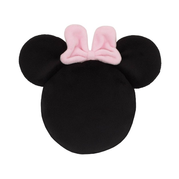 Disney Minnie Mouse Shaped Wall Decor Black Plush 3pc