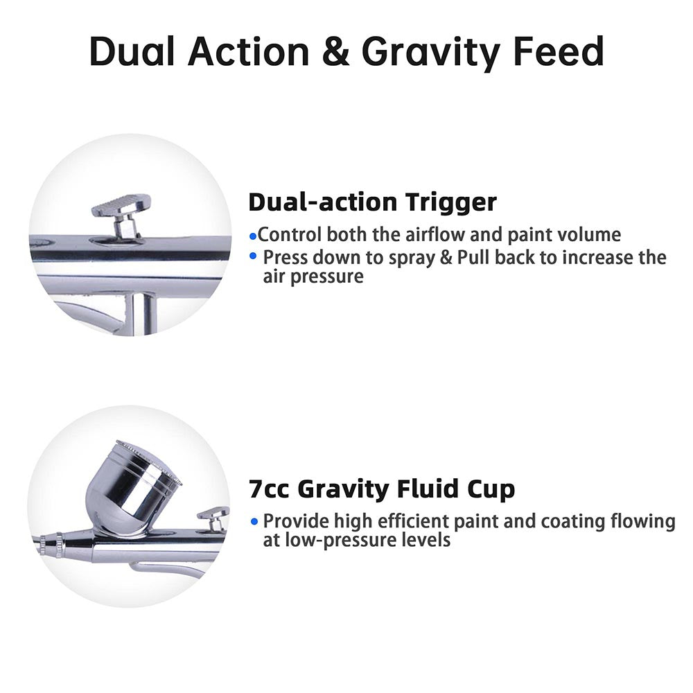 Yescom Dual Action Airbrush Spray 0.3 mm