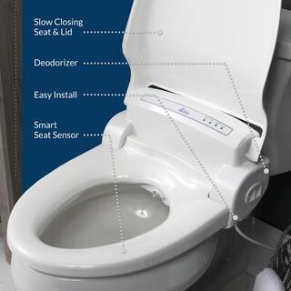 BIO BIDET BB-1000 Supreme Electric Bidet Seat for Elongated Toilets in White BB-1000E79276