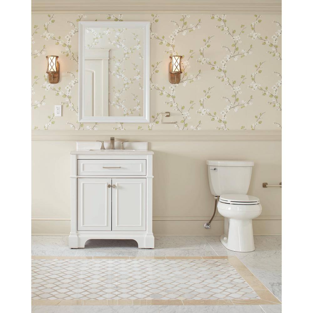 KOHLER Cimarron 2-piece Complete Solution 1.28 GPF Single Flush Round Toilet in White (Slow-Close Seat Included) K-78249-0