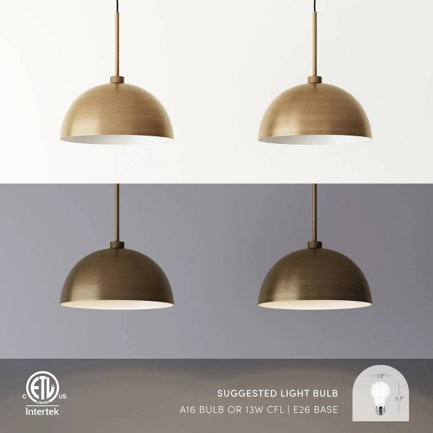 2 light Percy Modern Island Pendant Ceiling Fixture Light Vintage Brass Nathan James