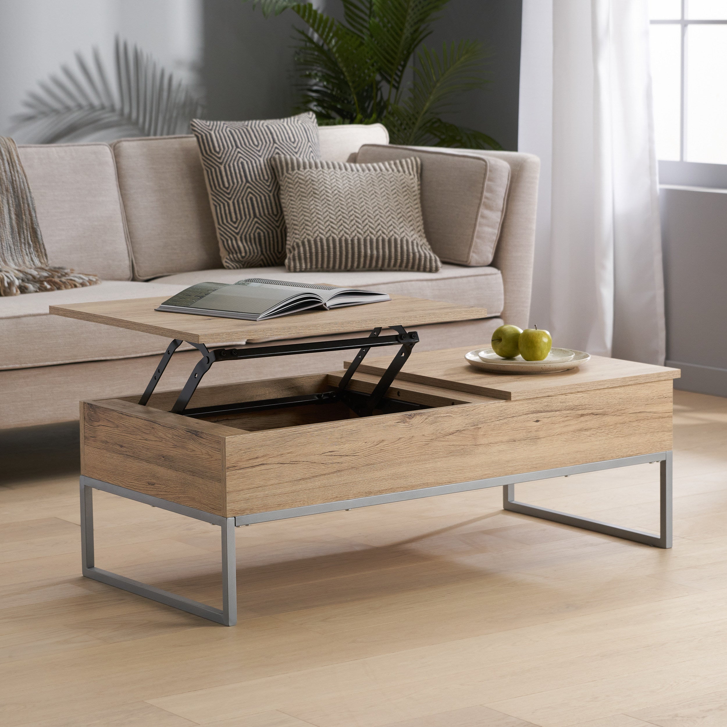 Cerise Rectangle Lift Top Storage Coffee Table