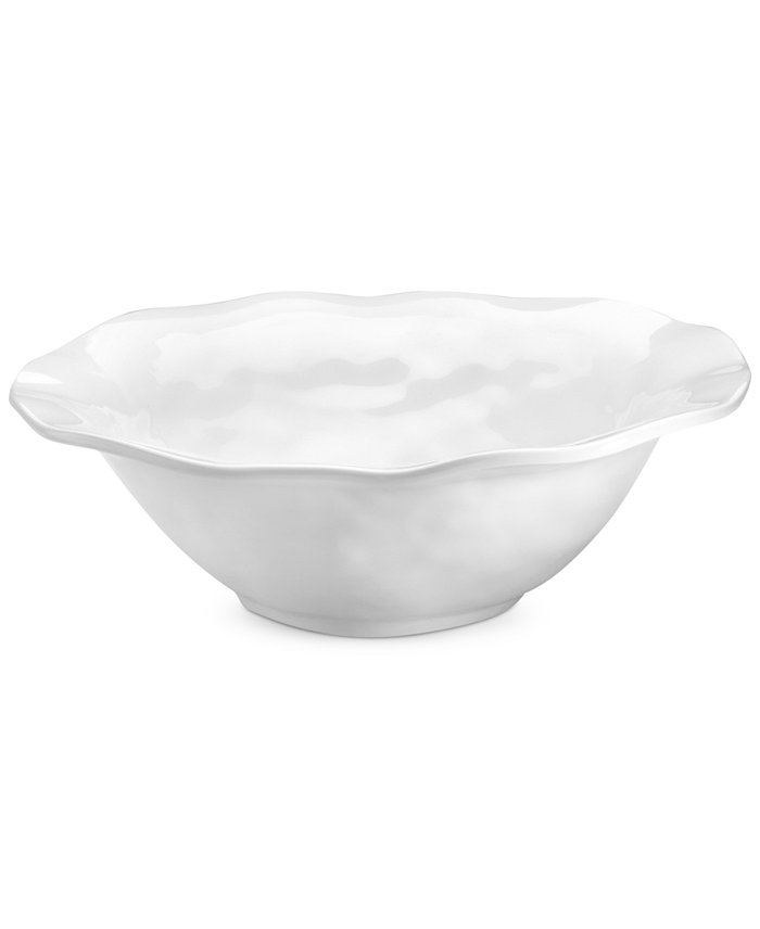 Q Squared Ruffle White Melamine 12 Serving Bowl