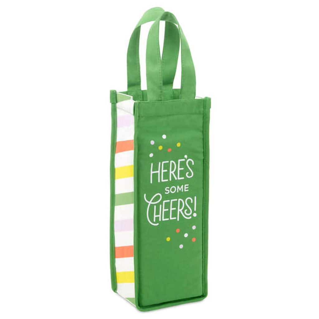 Hallmark  Here's Some Cheers Canvas Wine Bag