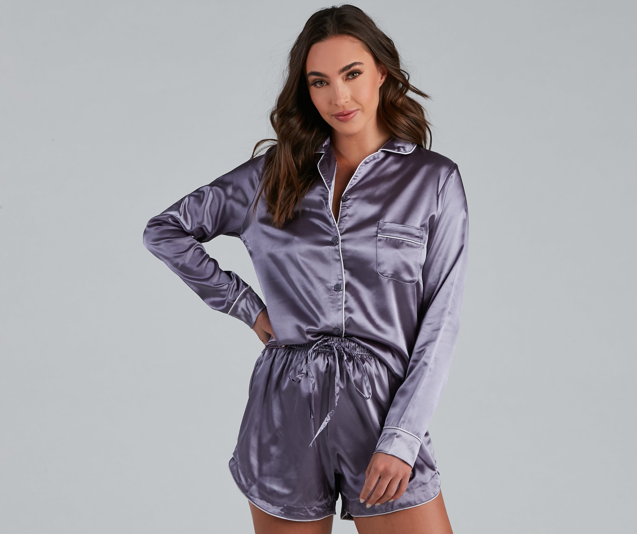 Bedtime Fave Satin Pajama Set