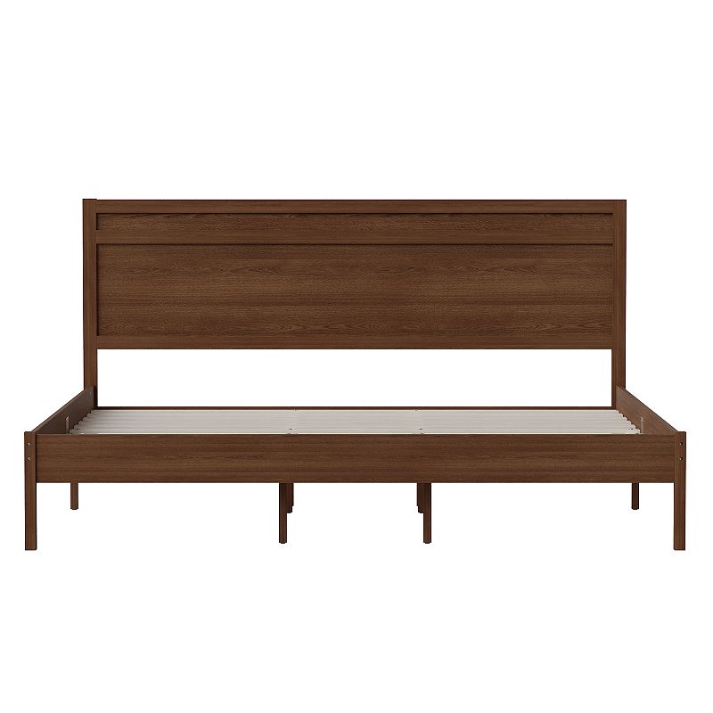 Emma and Oliver Allanza Classic Wooden Platform Bed with Headboard