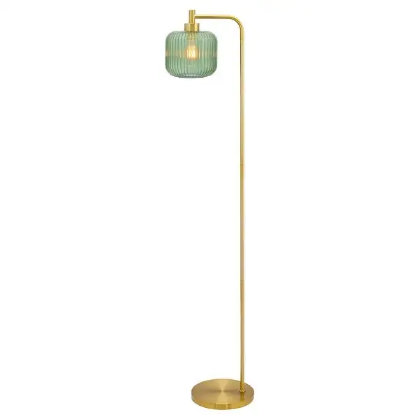 Frederick River of Goods Gold Metal and Glass Candlestick Floor Lamp