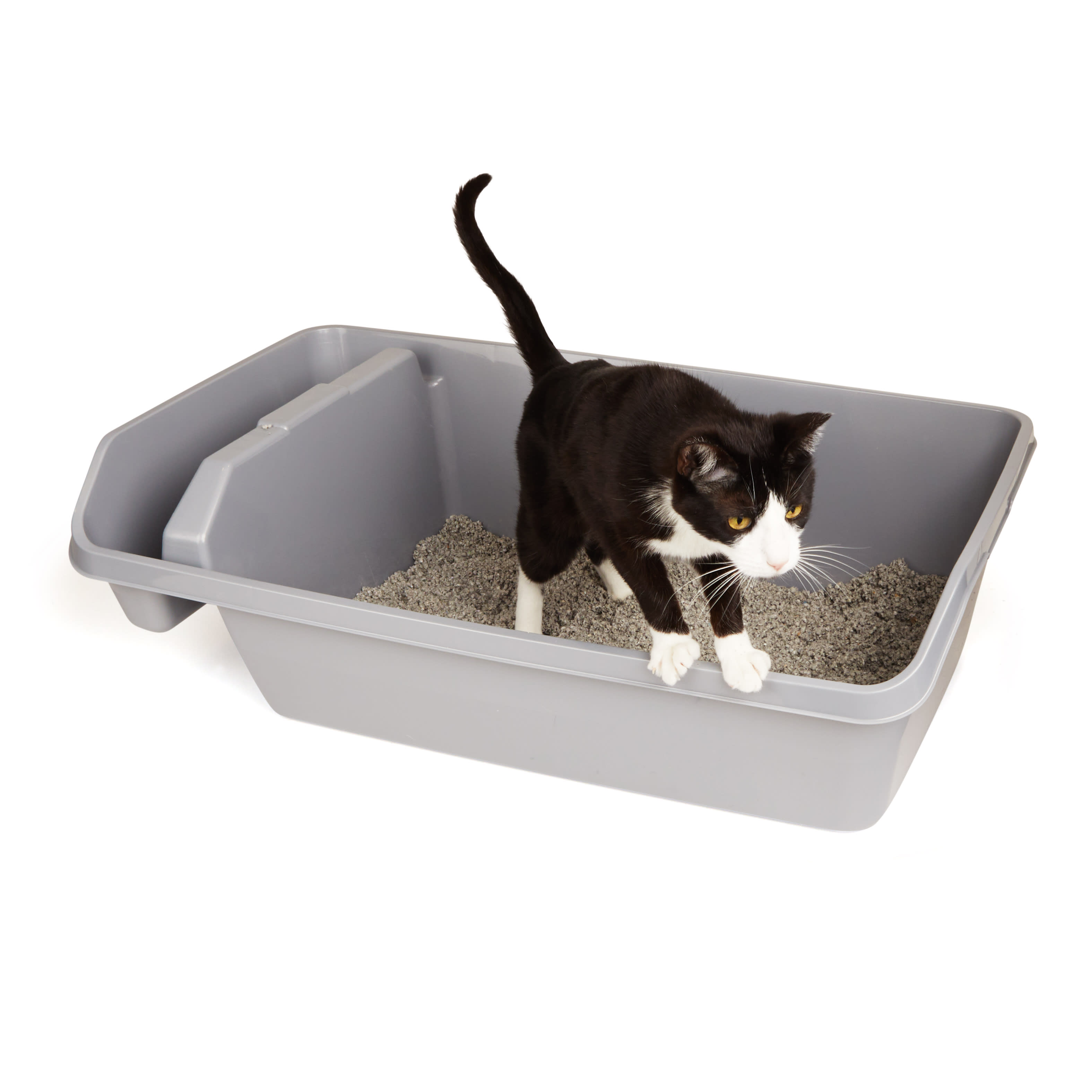 SO PHRESH Grey King-Size Compartment Cat Litter Pan